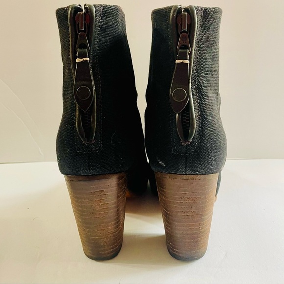 Rag and Bone Black Canvas Ankle Boots Size EU 40 - Picture 4 of 7